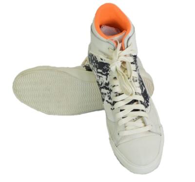 Alexander McQueen Rush Mid Whisper White & Leather Sneaks 7.5 US, 40 EU, 25.5 JP