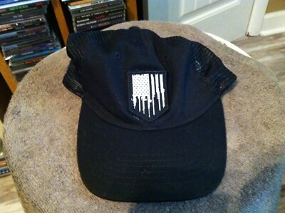 Grunt Style American Flag Guns Mesh Trucker Snapback Black Hat