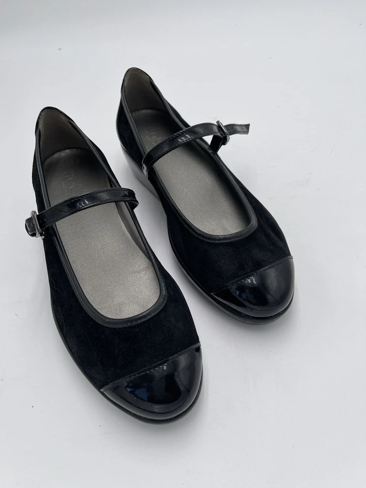 Zapato Hogan Italia Mocasín Plano Correa Gamuza Charol Plataforma 38EU 8US Foto 3 de 4