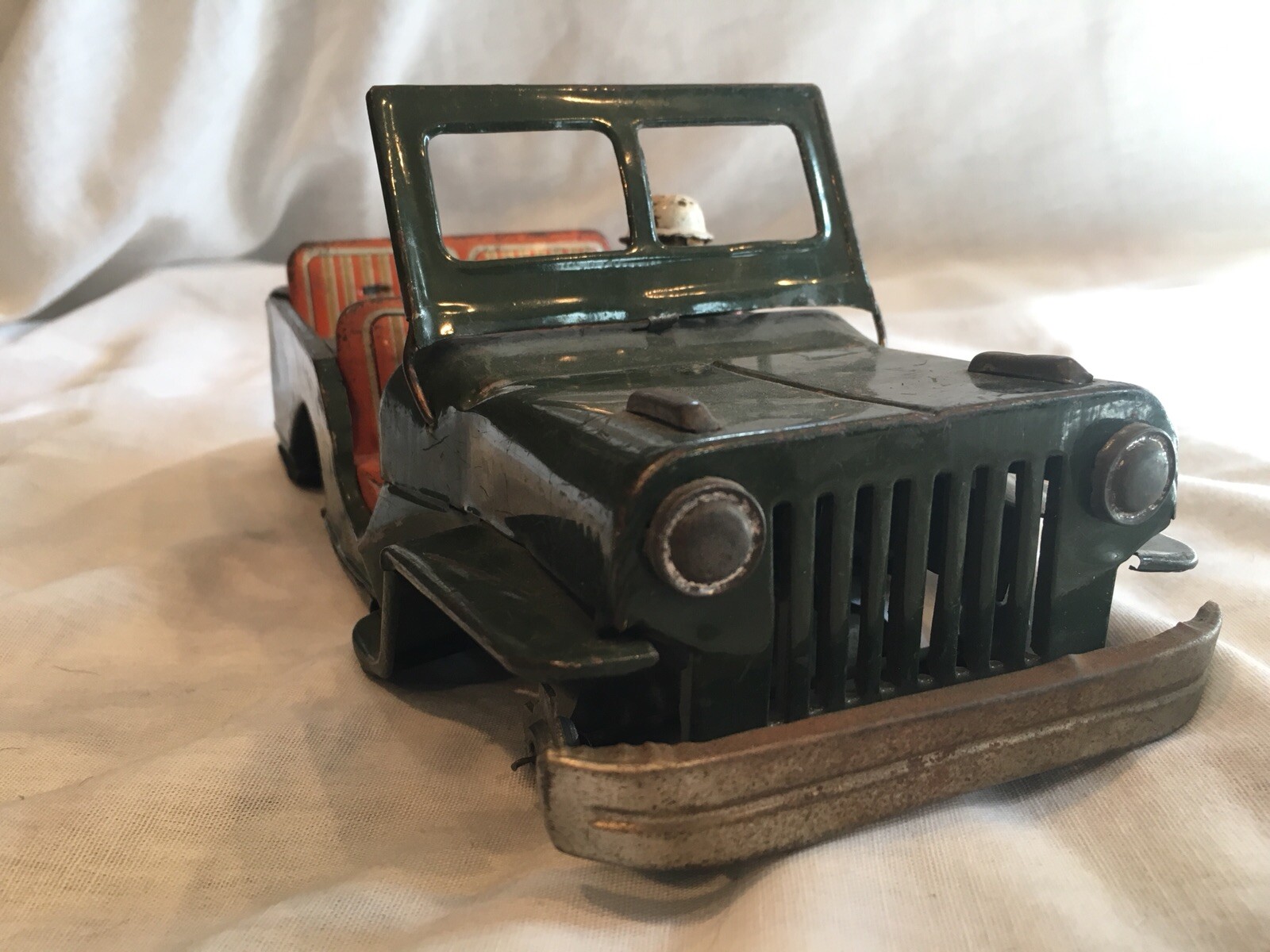Antique Metal Toy Military Green Jeep Japan 54626 Vintage eBay