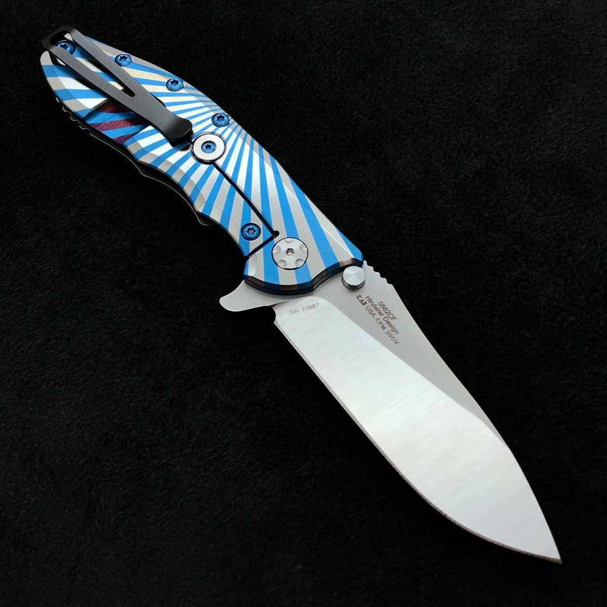 Zero Tolerance 0562CF Flipper Rick Hinderer Plain Edge Starburst