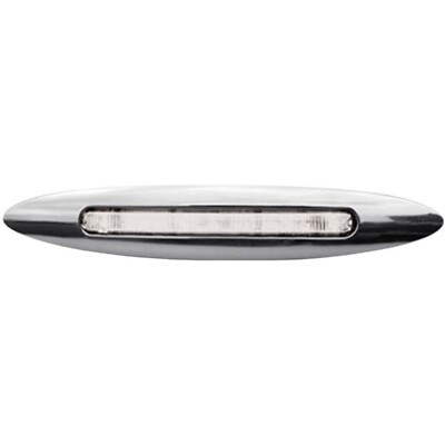 Trux TLED-F45W  -  4.5 Inch Slim Flatline White LED Marker Light W/ Clear Lens