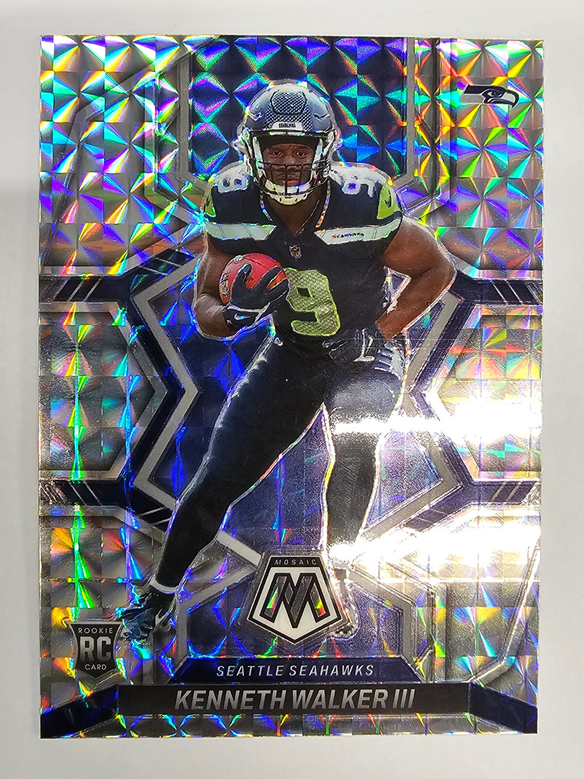 2022 Mosaic Kenneth Walker III Rookie RC Disco Prizm #308 Seattle Seahawks