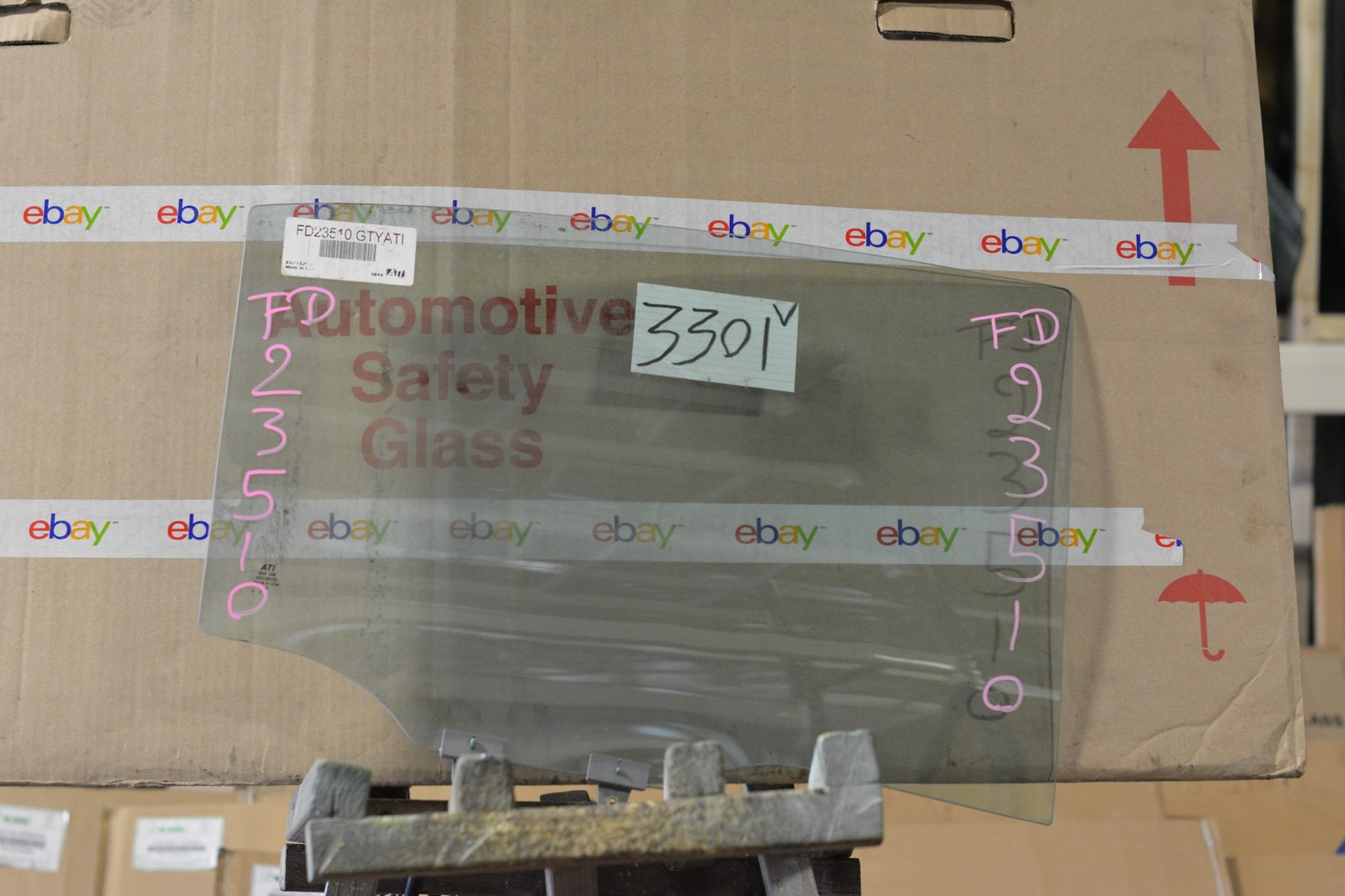 08 09 10 11 12 Honda Accord Sedan REAR PASSENGER Side Door Glass USED #3301-V