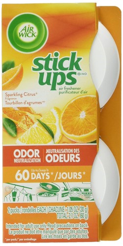 Air Wick Stick Ups Air Freshener, Sparkling Citrus, 2ct