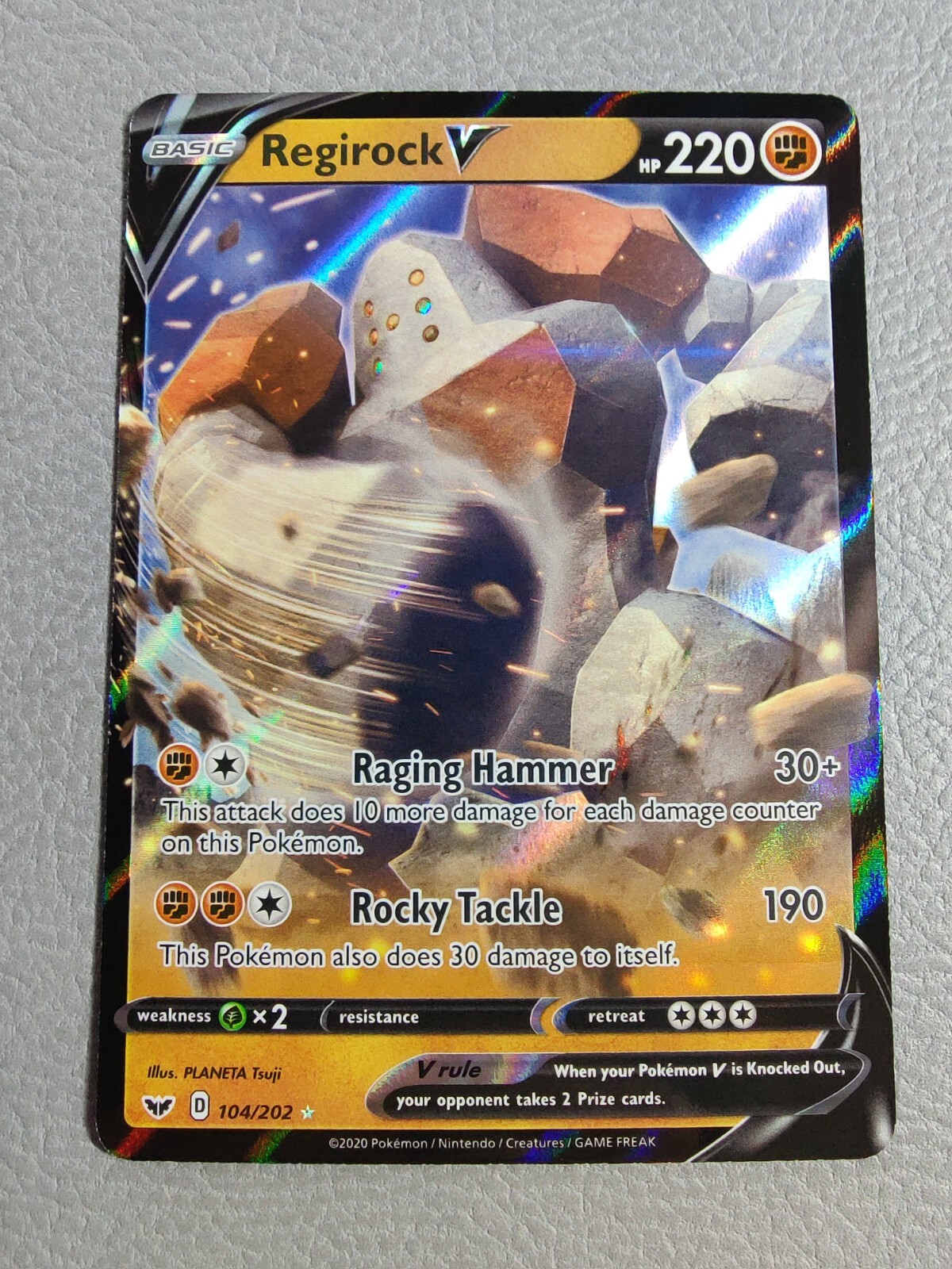 Regirock V | MINT | Sword & Shield 104/202 | Pokemon