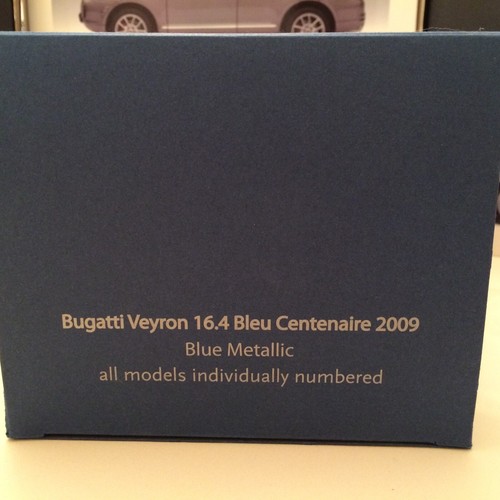 AUTOART 1/18 Bugatti Veyron Centenaire Blue/Bleu 2009 Very RARE - Picture 2 of 8
