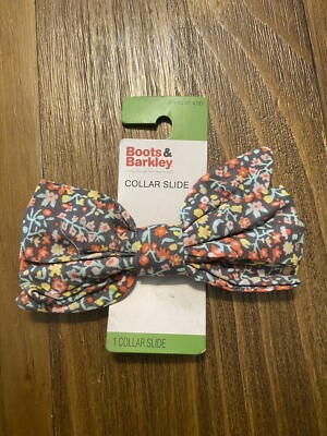 Boots & Barkley  Bowtie Floral Dog and Cat Collar Slide NWT