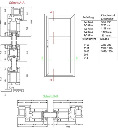 Nebeneingangstür Kellertür Garagentür Modell KL601R weiß Maßanfertigung - Bild 6 von 8
