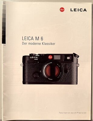LEITZ LEICA Broschüre    LEICA M6 Der moderne Klassiker   1998
