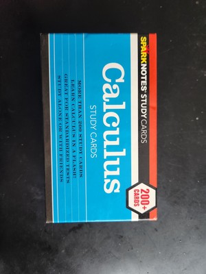 CALCULUS STUDY CARDS SPARK NOTES  200 CARDS