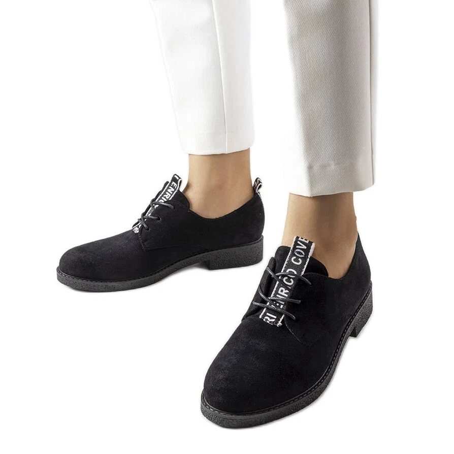 Zapatos de ante negros outlet