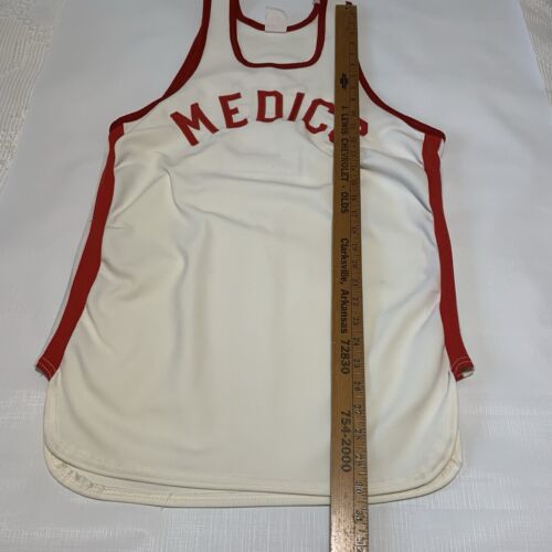 Vtg 50s Empire Basketball Jersey M Medics Doctor EMT Physician Red White USA - Picture 11 of 17