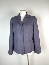 Le Suit Purple notched Collar three Button Blazer Jacket 12