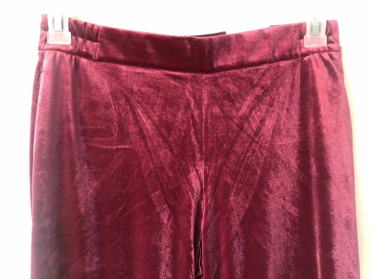 Old Navy Women s Size S Burgundy Velour Stretch Pull On Pants W L