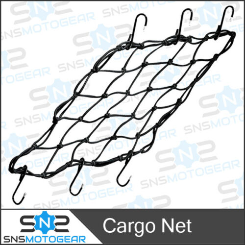 Strong Motorcycle Motorbike 6 Hook Luggage Cargo Net - Black - Picture 1 of 2