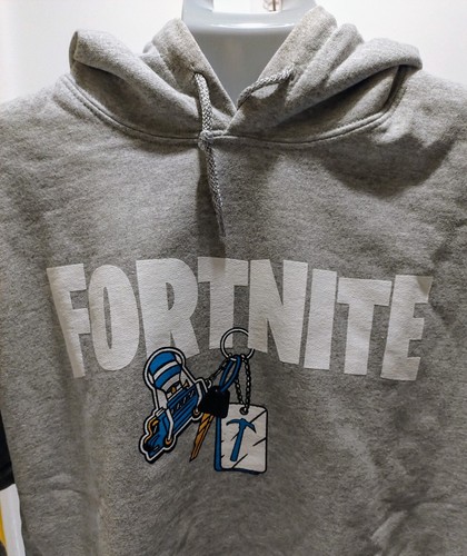 Fortnite Fleece gefütterte Kängurutasche Hoodie in Grau Größe L - Bild 2 von 17