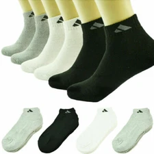 Triangle Ankle Quarter Crew Men Cushioned Sport Socks Cotton Low Cut Size 9-13