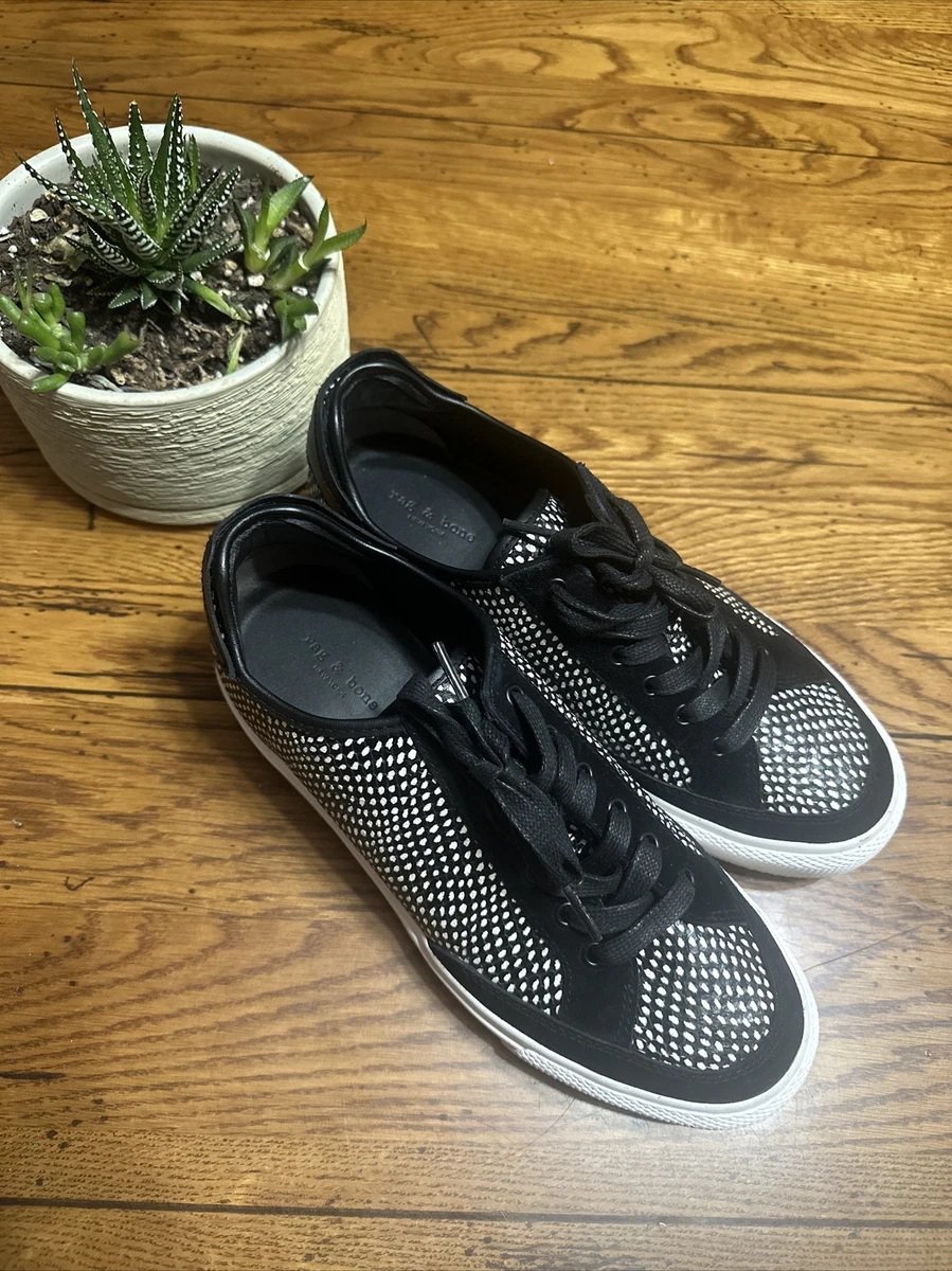 Rag and bone black hotsell leather sneakers