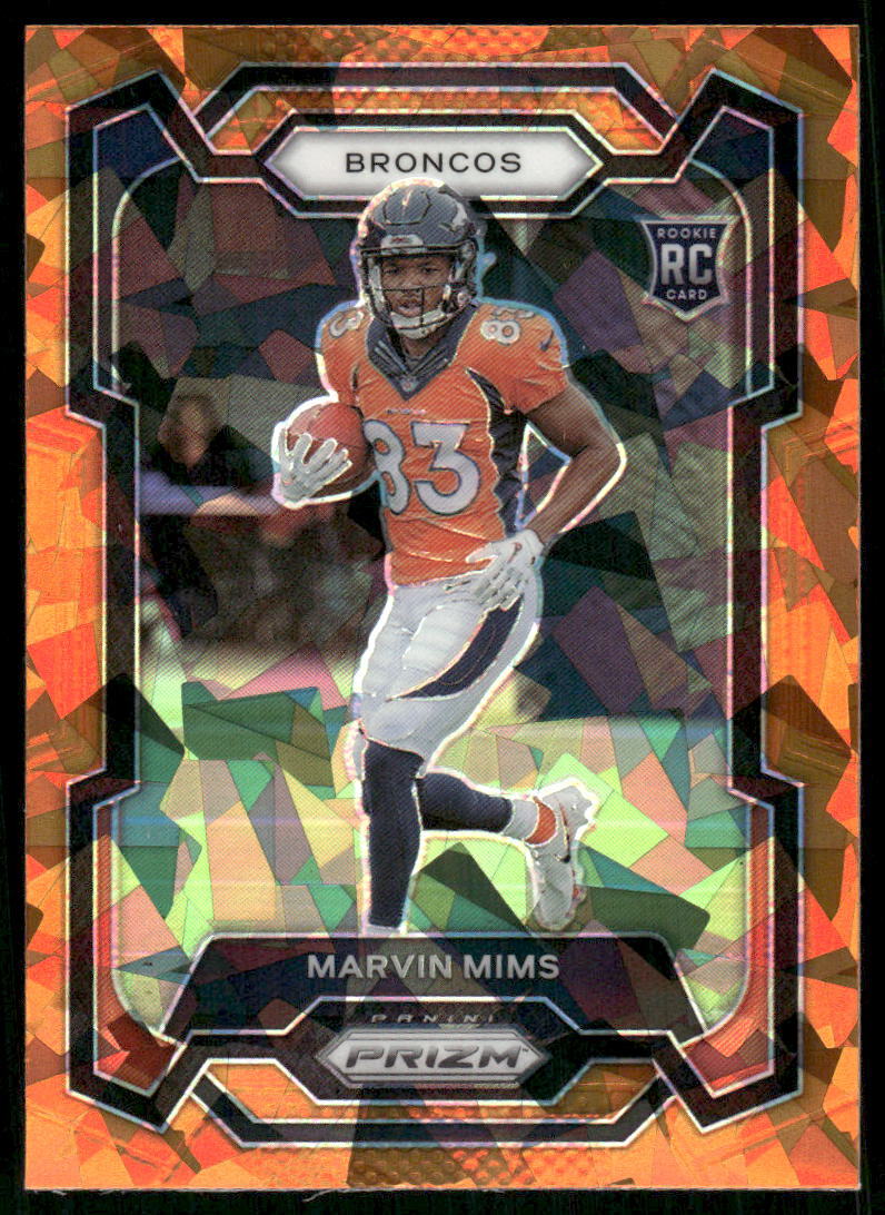 #327 Marvin Mims 2023 Panini Prizm Orange Ice