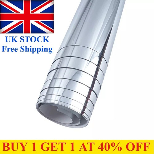 50x100cm Self Adhesive Mirror Wall Sticker Roll Cut Freely for Room Bathroom Dec