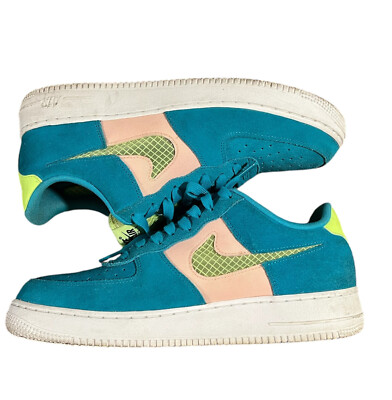 NIKE AIR FORCE 1 '07 Shoes ORACLE AQUA GREEN Suede CK4383 300
