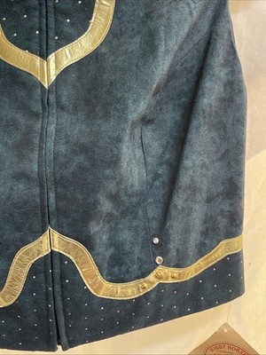 Gilet équestre Hobby Horse Vintage USA – Femme L, Rayé Or, Boutons