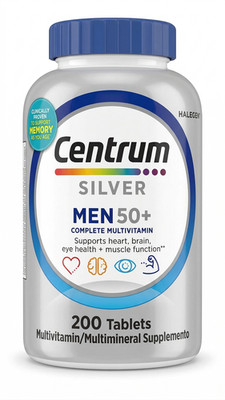 Centrum Silver Multivitamic Supplement Men 50+ 200 CT Exp 04/27