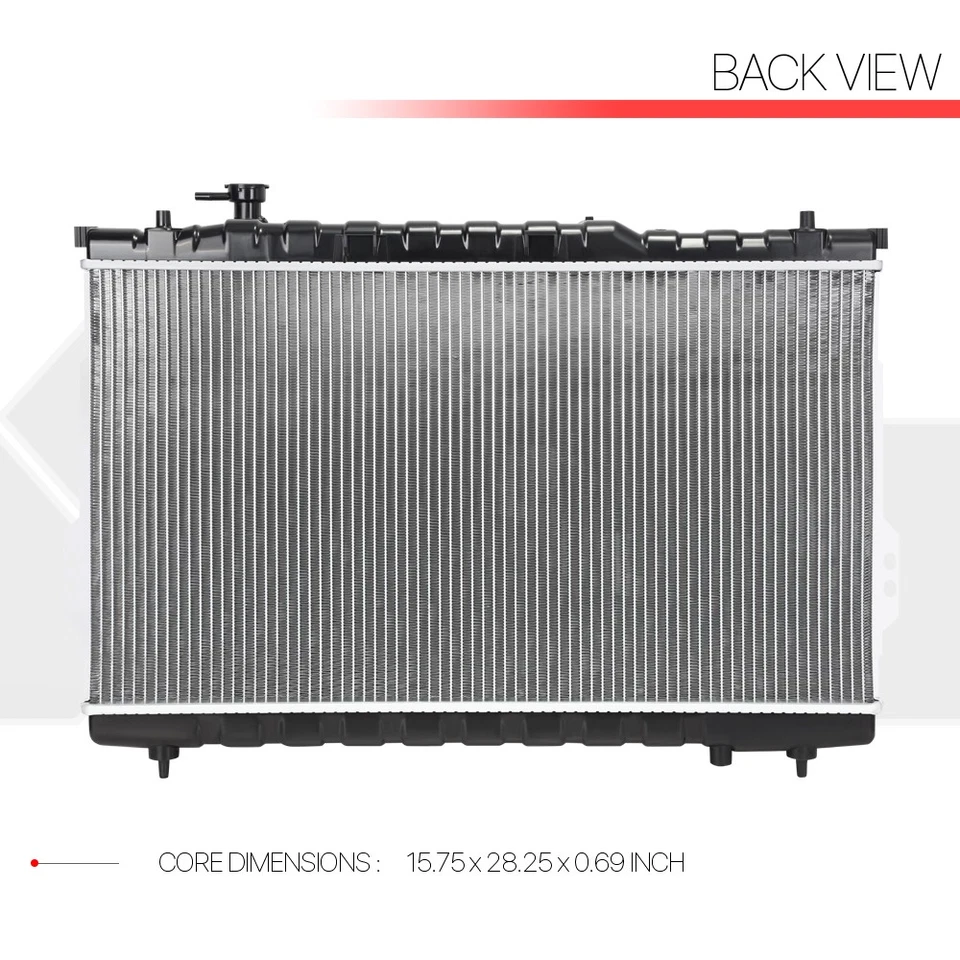 Radiador de refrigeración de núcleo de aluminio repuesto OE para 01-06 Santa Fe AT/MT dpi-2389 Foto 3 de 4