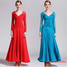 New Adult Latin Tango Waltz Ballroom Practice Dress Modern Dance Rhythm Ballroom