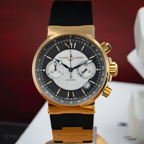 Ulysse Nardin Maxi Marine Chronograph 18K Rose Gold | Ref 356-...