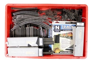 VARIOUS BRANDS 'N' GAUGE LARGE LOT OF STRAIGHT/CURVED/POINT TRACK & TRACKROLL