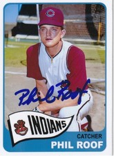 PHIL ROOF CLEVELAND INDIANS  1965 STYLE SIGNED CUSTOM CARD