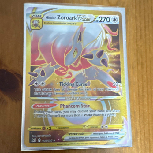 Pokemon Hisuian Zoroark VSTAR 213/196 Swsh11 Lost Origin Secret Full Art Holo