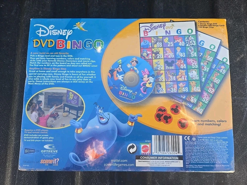 NUEVO, sellado Disney DVD Bingo Juego ScreenLife 2005 Mickey Minnie Mouse Foto 2 de 2