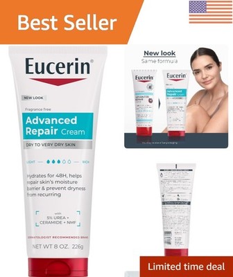 Advanced Repair Body Cream 8 Oz - Fragrance Free Hydration for Dry Skin