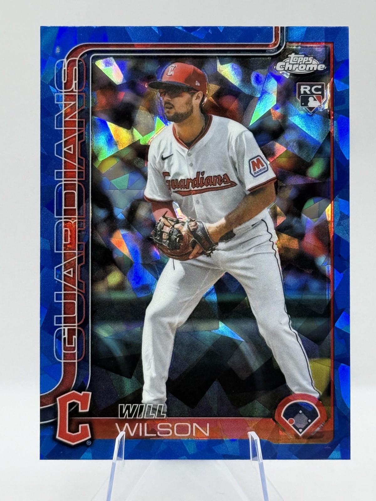 2025 Topps Chrome Update Sapphire Will Wilson Rookie #USC187 Guardians RC