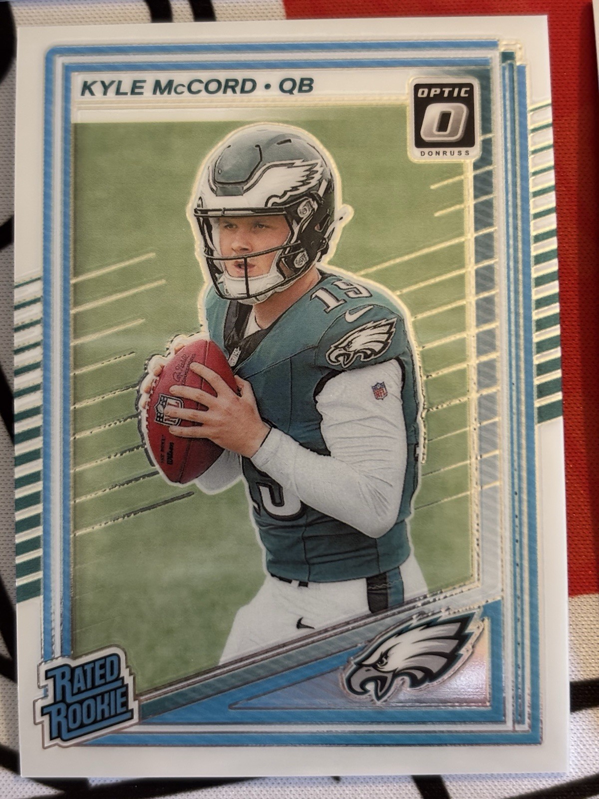 Kyle McCord 2025 Donruss Optic Rated Rookie #283 Philadelphia Eagles RC