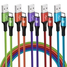 Extra Long 10FT USB Type-C Cables - 5-Pack for Fast Charging & Reliability