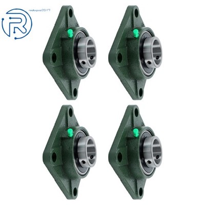 1-3/4'' Bore UCF209-28 Pillow Block Flange Bearing 4PCS 4 Bolt Solid Base