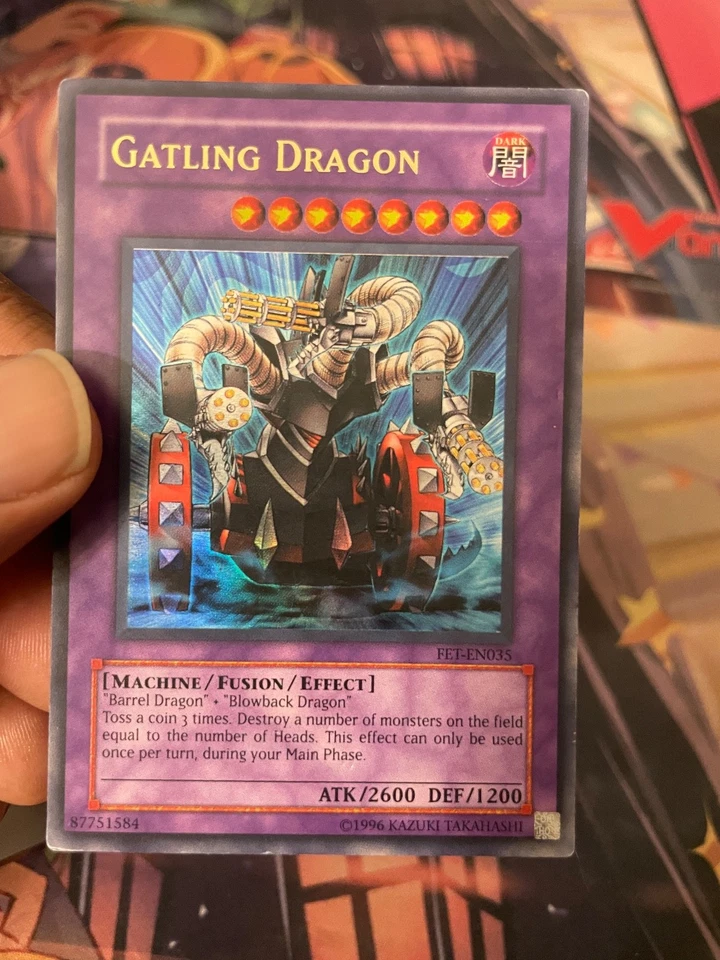 YUGIOH - GATLING DRAGON - ULTRA RARE - FET - UNLIMITED - HP - Image 3 of 4