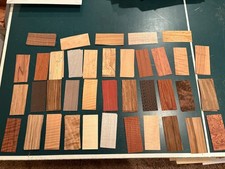 100 Piece All Exotic Fingerboard Wood Veneer Tech Deck 4.5" X 2" 1/42" Thick
