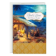 DaySpring Thomas Kinkade Religious Christmas Cards 16 Cards and 16 Envelopes ...