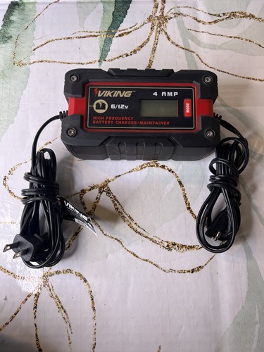 Viking 4 Amp 6/12v High Frequency Battery Charger/ Maintainer for Car Motorcycle
