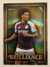 Topps Finest EPL Ollie Watkins Aston Villa Expected Brilliance /50 True Gold
