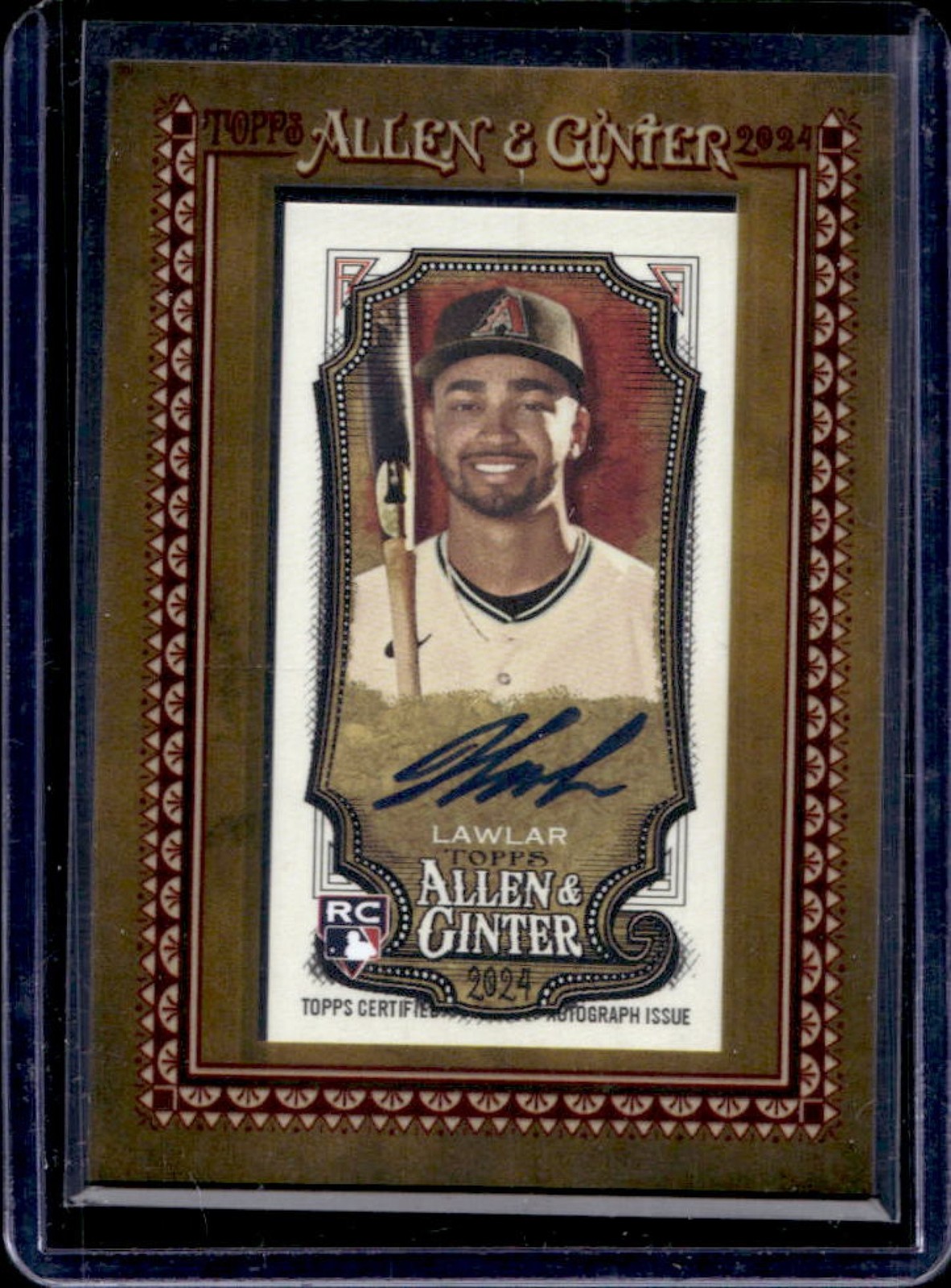 2024 Allen & Ginter Jordan Lawlar Mini Baseball Auto RC Rookie #MA-JL