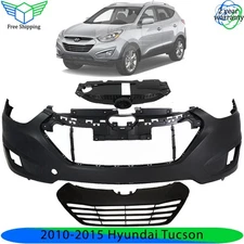 Front Bumper Cover Fascia & Grille Assembly Kit For 2010-2015 Hyundai Tucson