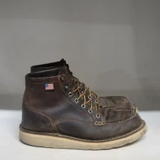 Danner Bull Run Moc 6" Soft Toe Boot Brown Men's Size 9.5D (READ DESCRIPTION)
