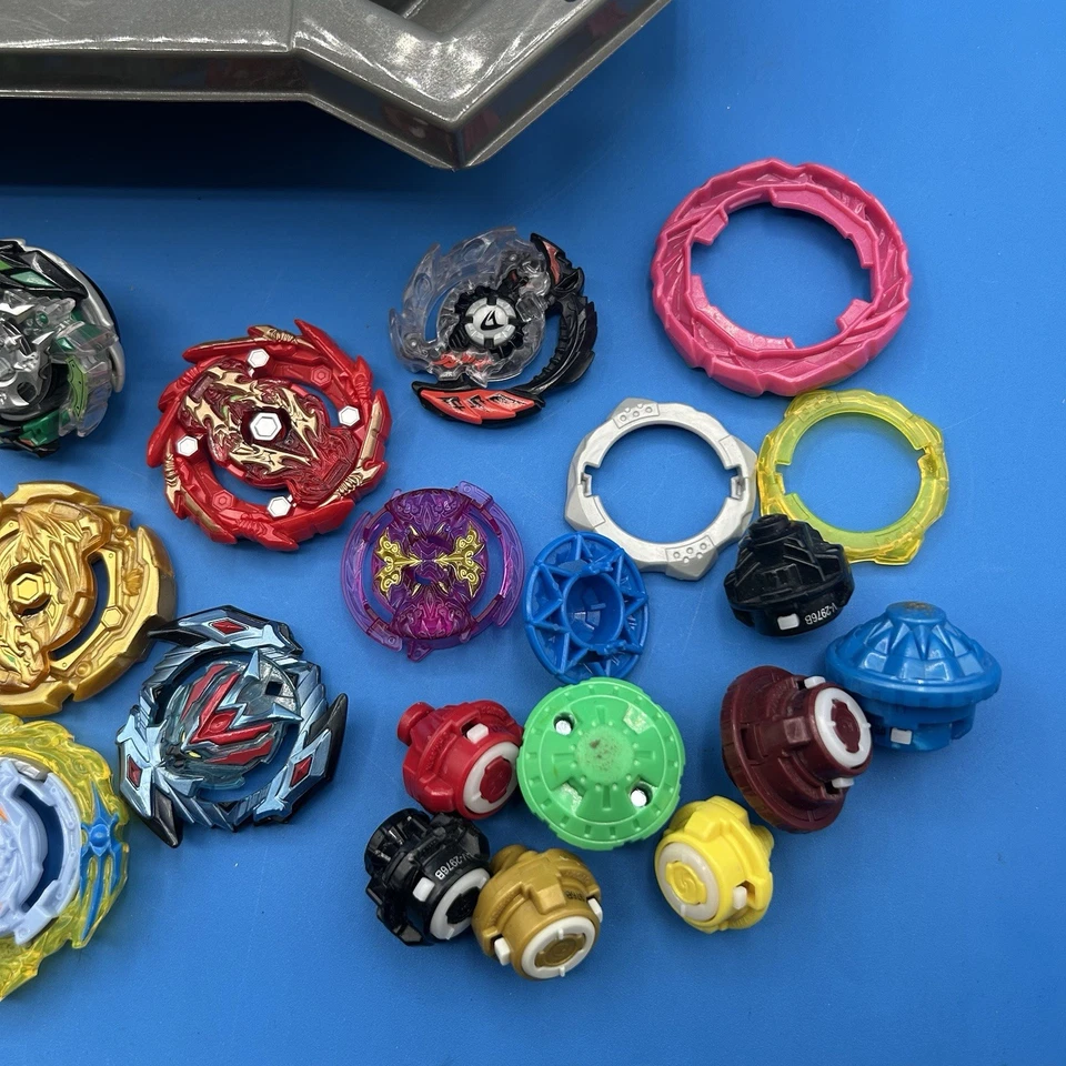 LOTE Beyblade Burst Turbo cinza lâminas de arena zíperes - Imagem 4 de 4