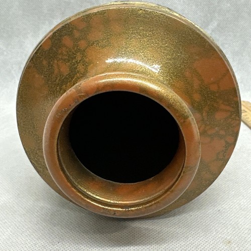 Vintage Japan Brass Embossed Relief Design Vase Urn 9 1/2” - Picture 6 of 6